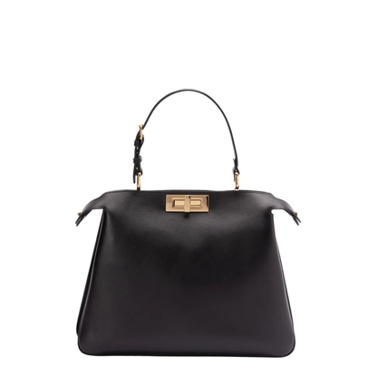 Peekaboo Mini Leather Top Handle Bags - Black