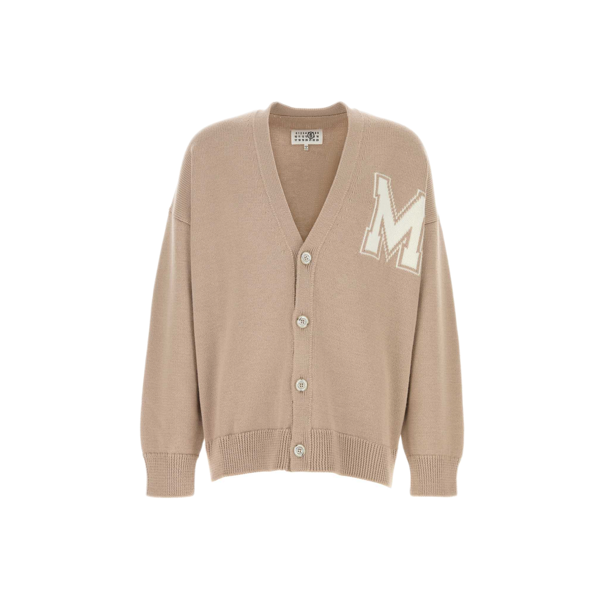 MAYFEYR - Mm6 Maison Margiela - Beige Wool And Acrylic Cardigan - SH0HP0012M13206115