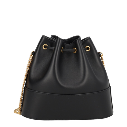 Mini Drawstring Vlogo Signature Nappa Antique Brass Logo