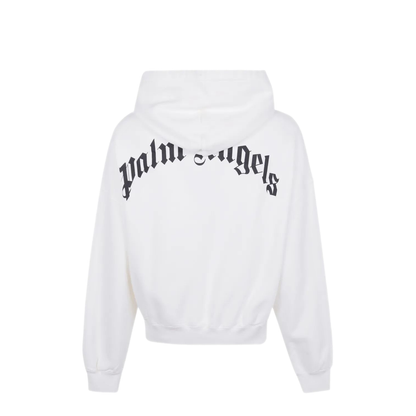 MAYFEYR - Palm Angels - Back Curved Logo Loose Hoody Off White - PMBB17EF25FLE0040310