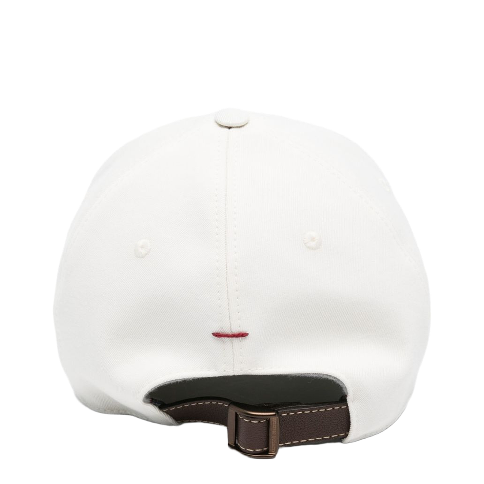 White Cotton Gabardine Baseball Cap