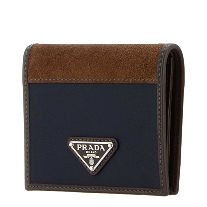 MAYFEYR - Prada - Two-Tone Fabric And Suede Wallet - 2MO004384F0C1B