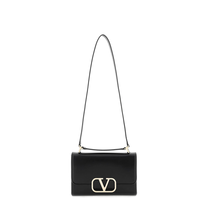 VLogo Leather Shoulder Bag