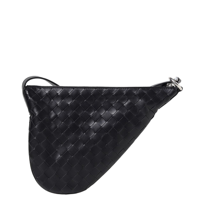 Virgule Small Calfskin Shoulder Bags - Black
