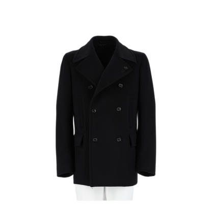 Black Virgin Wool Sports Jacket