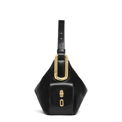 The Scene Large Smooth Leather Shoulder Bag - Black