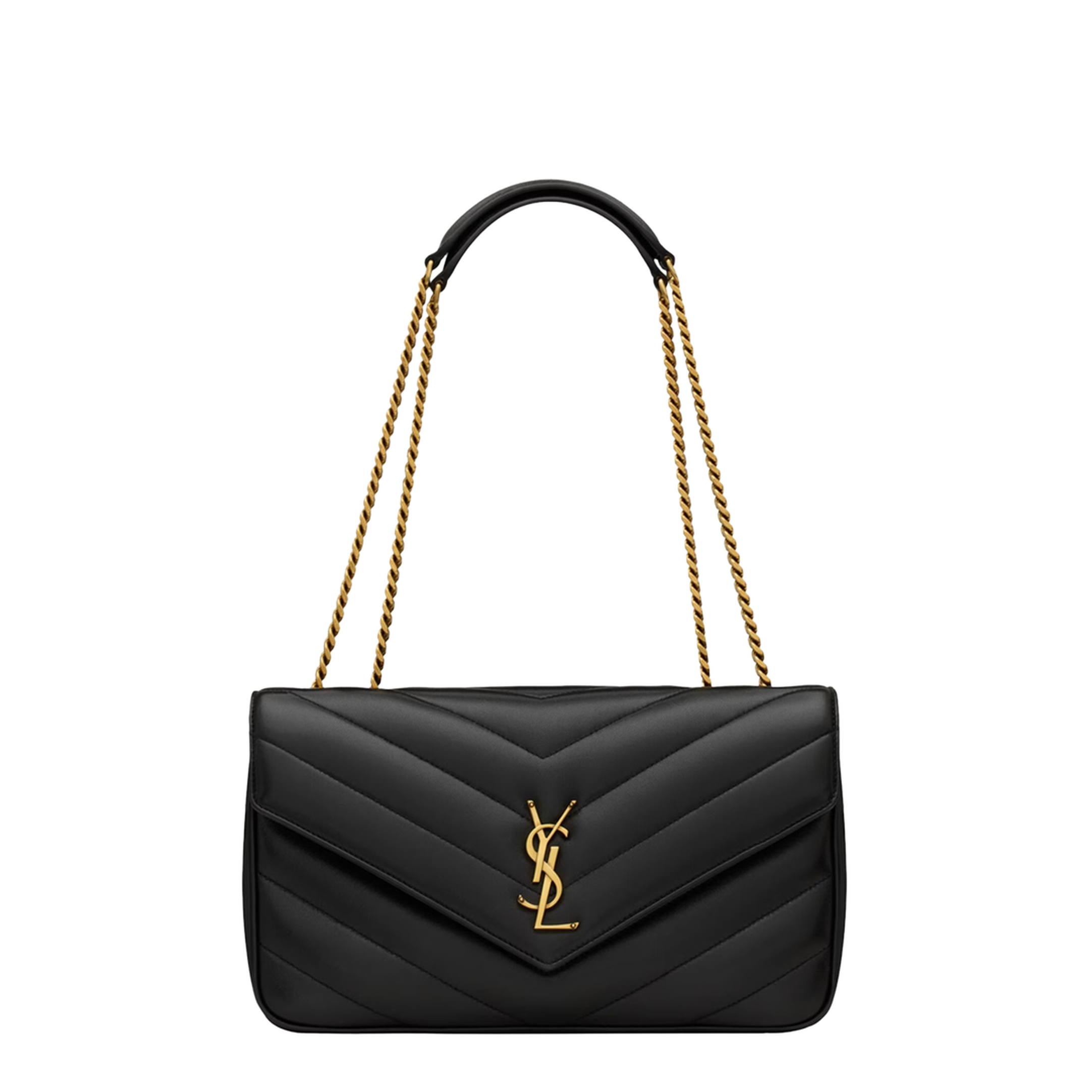LOULOU Matelassé Lambskin Medium Shoulder Bags - Black