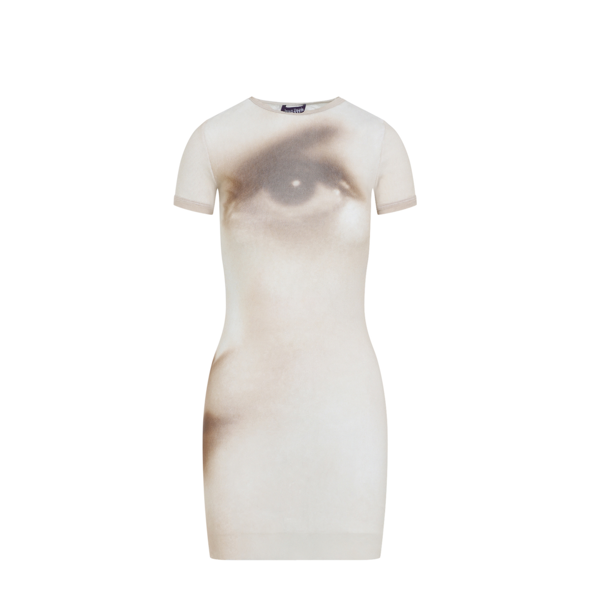 MAYFEYR - Jean Paul Gaultier - Printed Face Mesh Short Dress - 2604WDR194M032P68