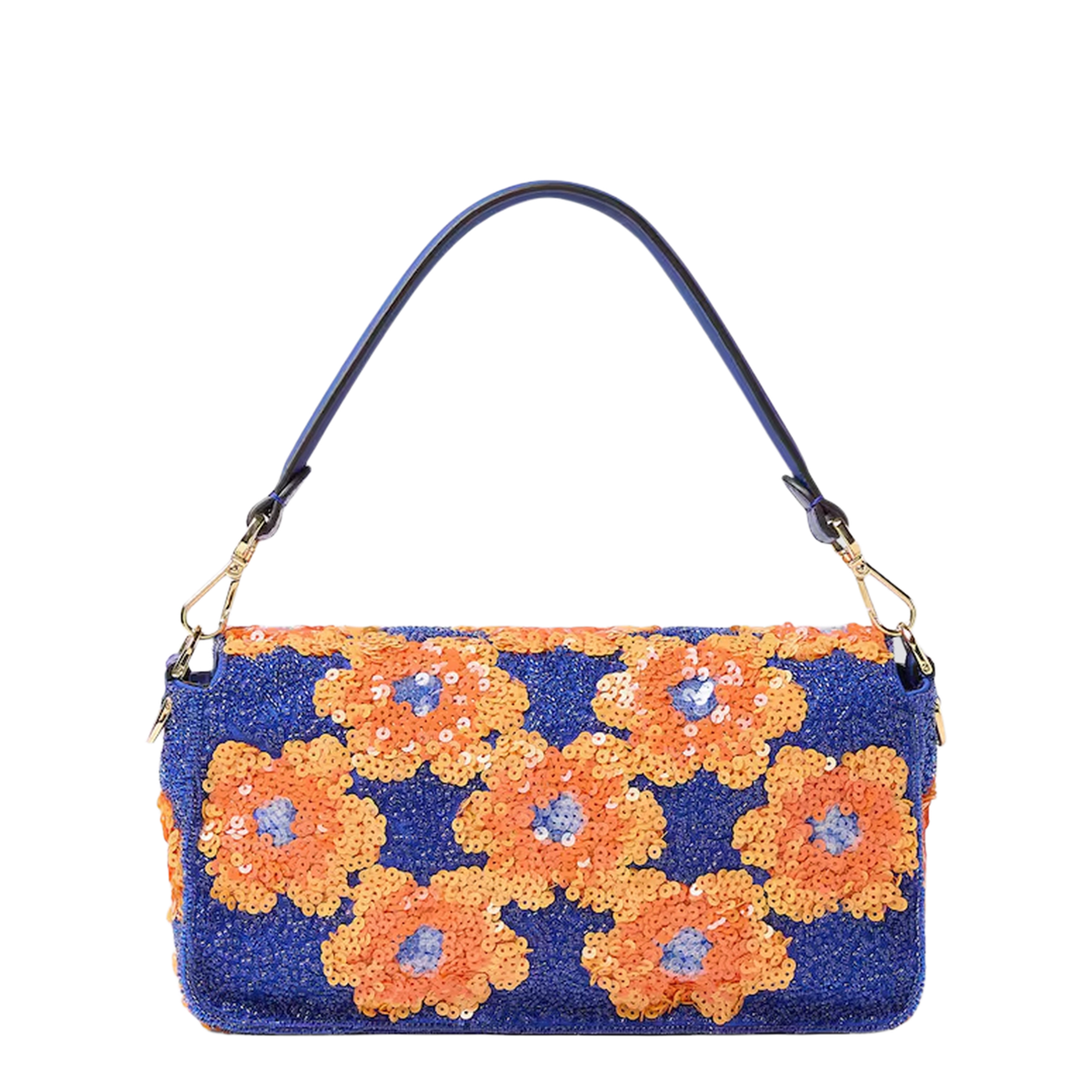 MAYFEYR - Fendi - Baguette Bag With Floral Embroidery In Multicoloured Beads And Sequins - 8BR600B07LF0V2B