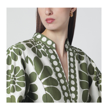 MAYFEYR - Farm Rio - Palermo Dress With Green Print - 344605CO26083