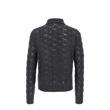 Openwork Wool Cardigan