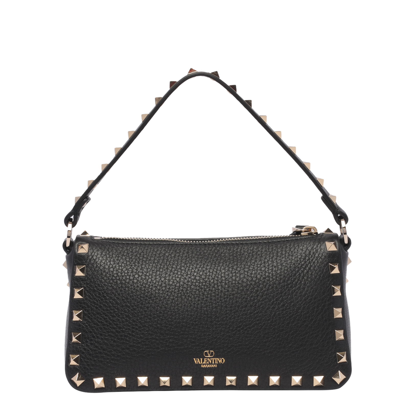 Rockstud Shoulder Bag - Black