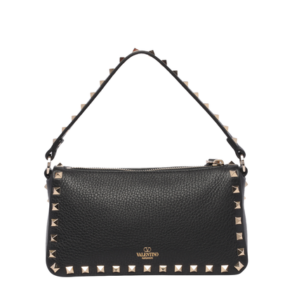 Rockstud Shoulder Bag - Black