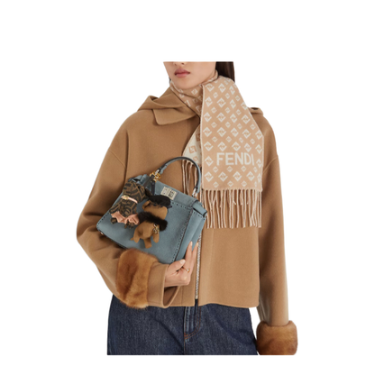 Peekaboo Mini Cuoio Romano Leather Light Blue