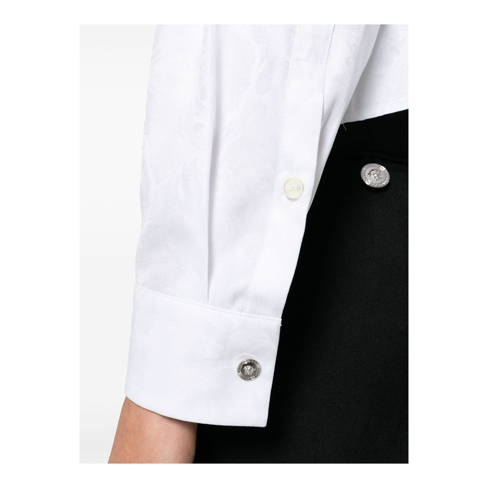 Versace Baroque Jacquard Crop Shirt