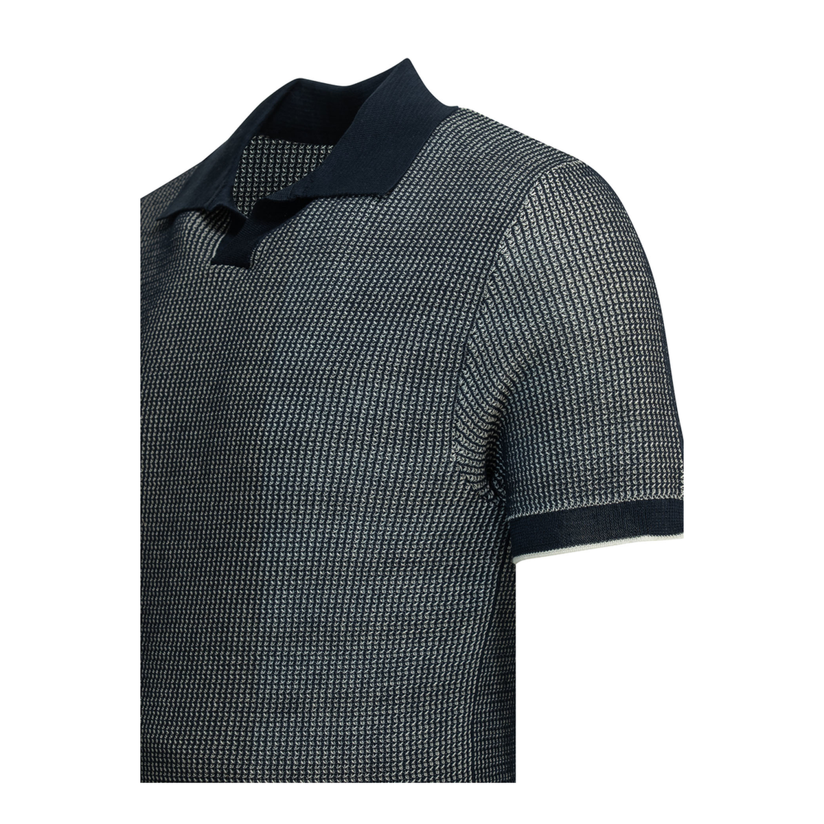 MAYFEYR - Rakkì - Mercedes 300 Buttonless Polo Shirt - MERCEDES300BICOLORTKBLUNOTTEPANNA