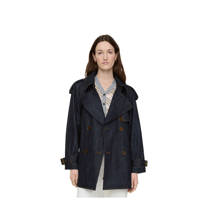 MAYFEYR - Burberry - Short Denim Fitzrovia Trench Coat - 8126364A1185
