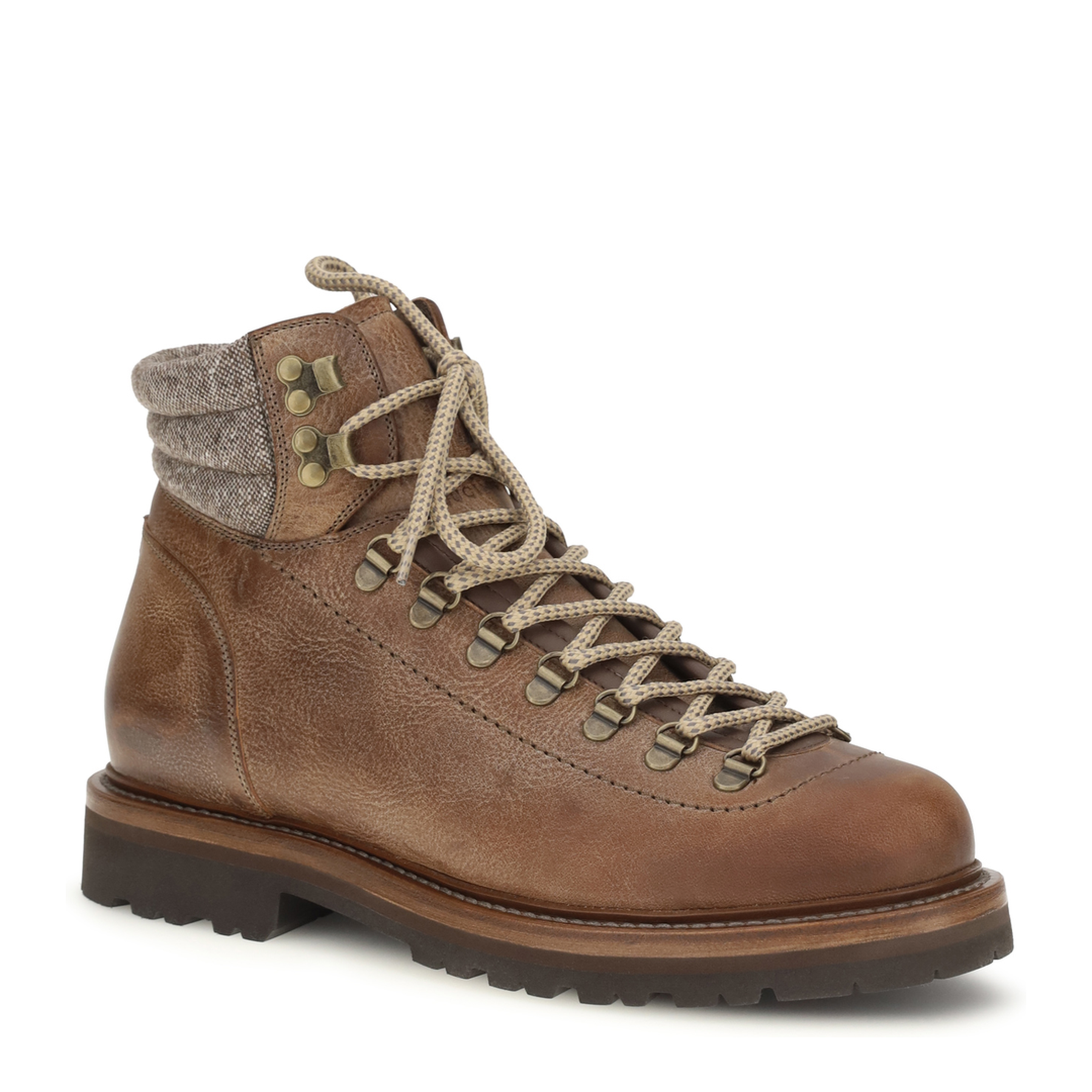MAYFEYR - Brunello Cucinelli - Mountain Boots In Leather With Wool And Cashmere Inserts - MZURCCS890