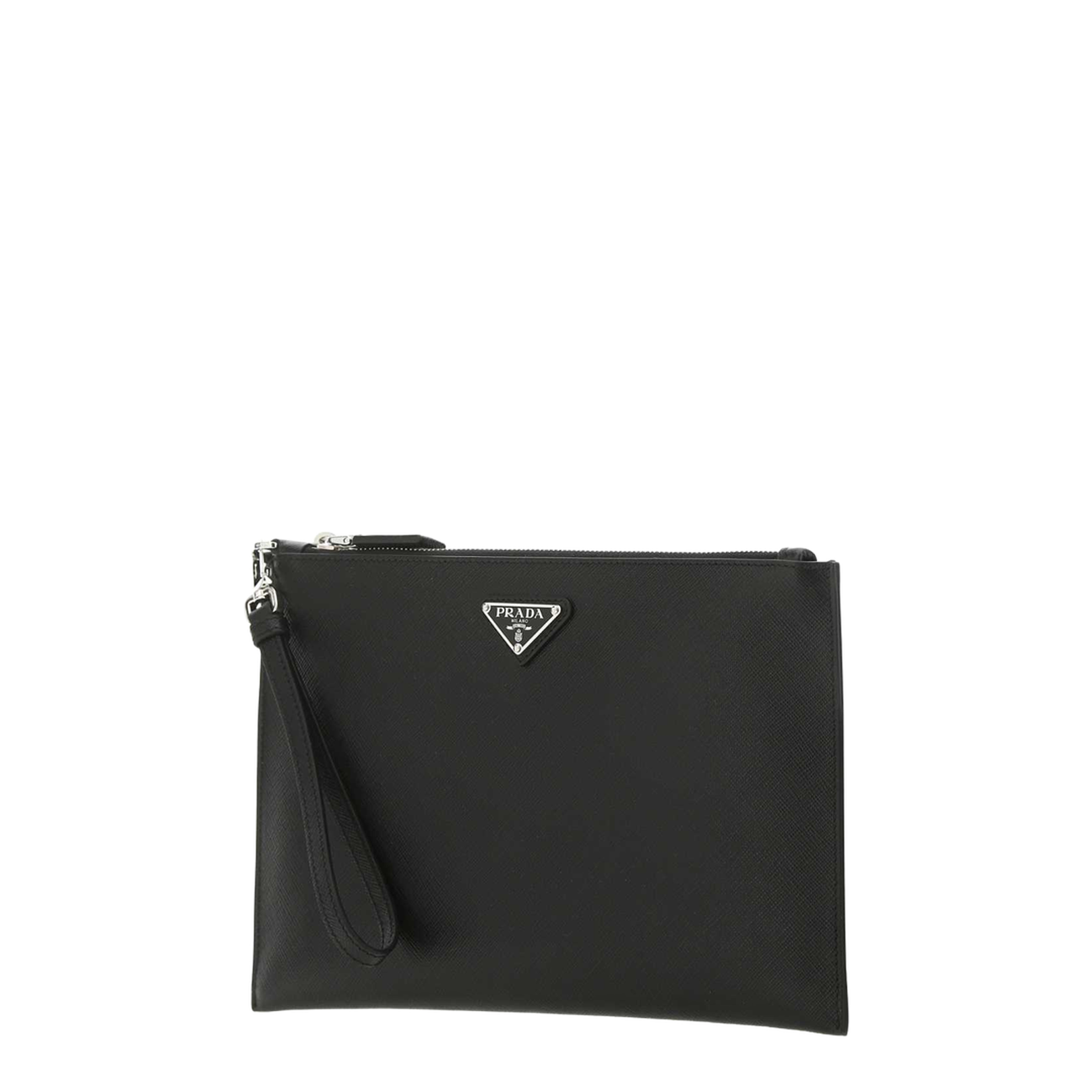 Black Saffiano Leather Pouch