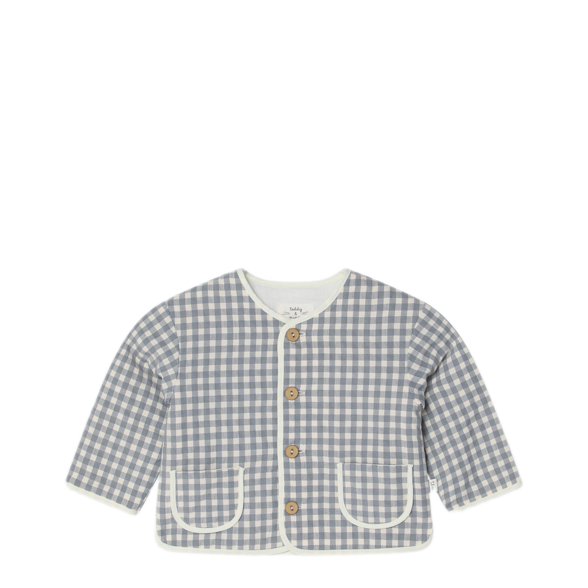 MAYFEYR - Teddy & Minou - Gray White Jacket With Vichy Pattern - E25CN019C3159CO063