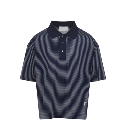 MAYFEYR - Ami Paris - Striped Boxy Fit Polo - UPL422JE0212