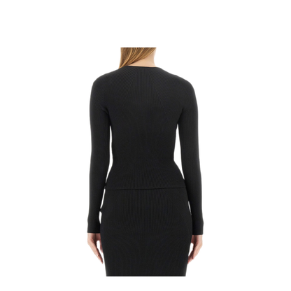Black Wool Blend Sweater