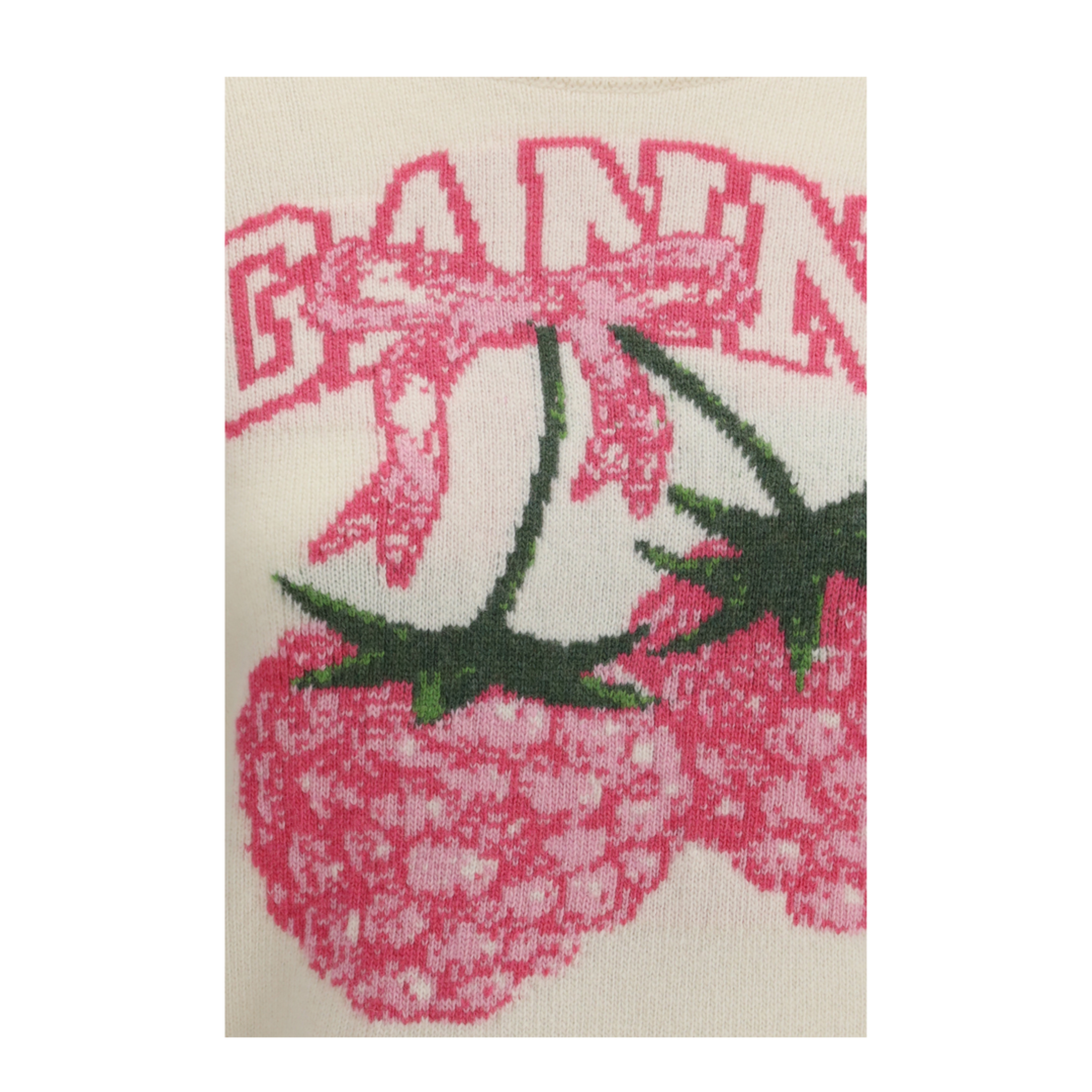 MAYFEYR - Ganni - Crewneck Sweater With Raspberries Print - A1070275