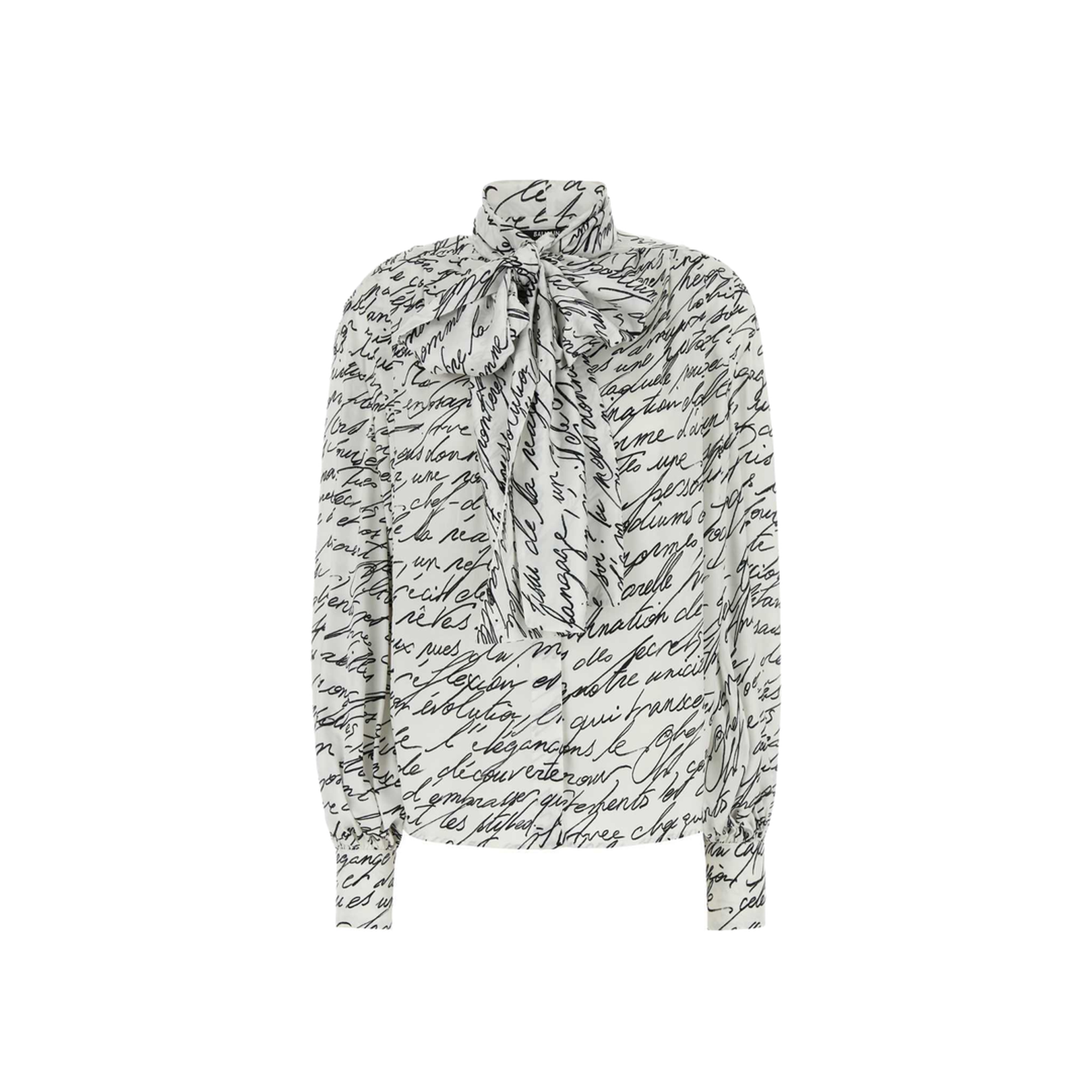 Shirt with Decorative Tie at the Neckline