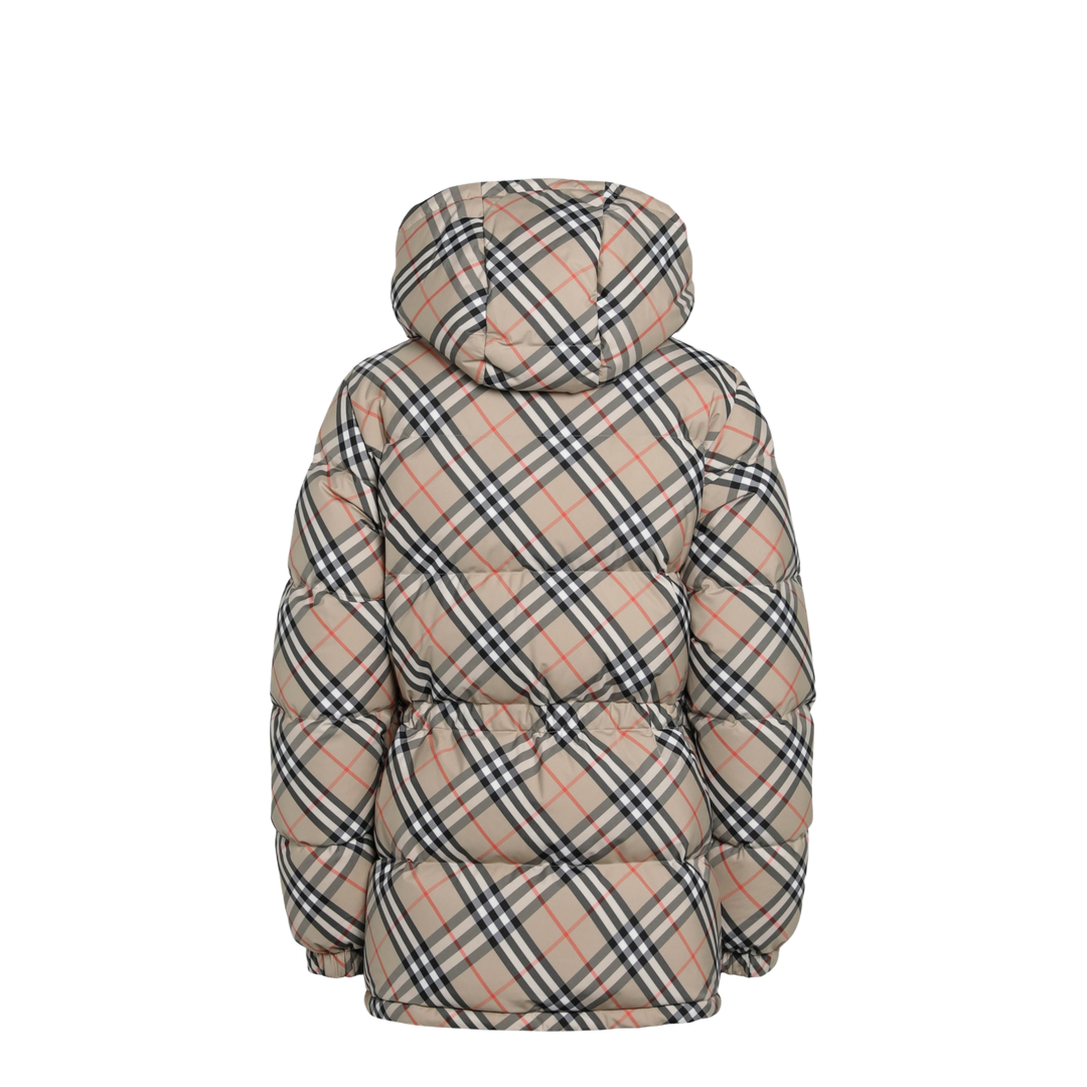 MAYFEYR - Burberry - Hooded Check Nylon Puffer Jacket In Sand - 8110240168455B9368