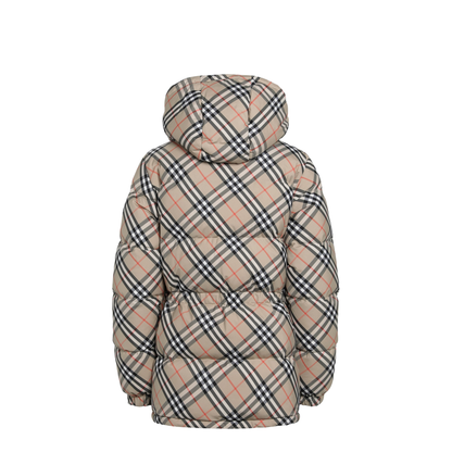 MAYFEYR - Burberry - Hooded Check Nylon Puffer Jacket In Sand - 8110240168455B9368