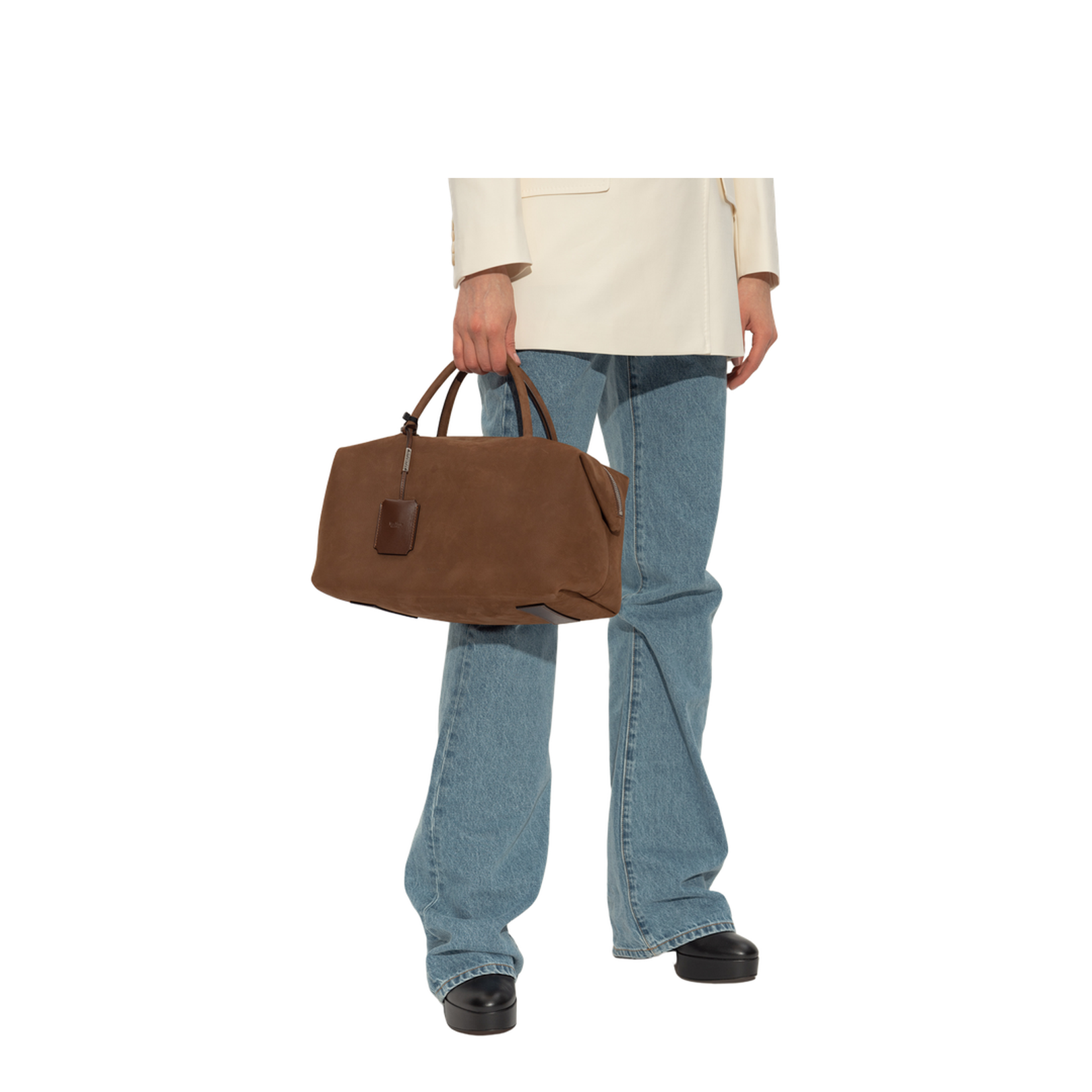 Large Nubuck Leather Satchel