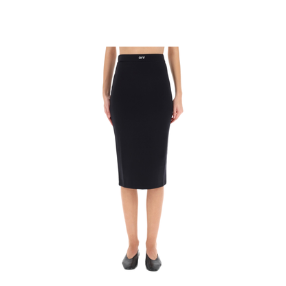 Sleek Midi Skirt Black