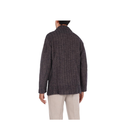 Blue And Camel Peacoat Jacket