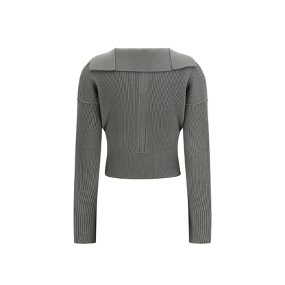 MAYFEYR - Rick Owens - Euca Virgin Wool Sweater With V Neck - RP01F663435