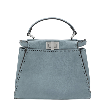 Peekaboo Mini Cuoio Romano Leather Light Blue