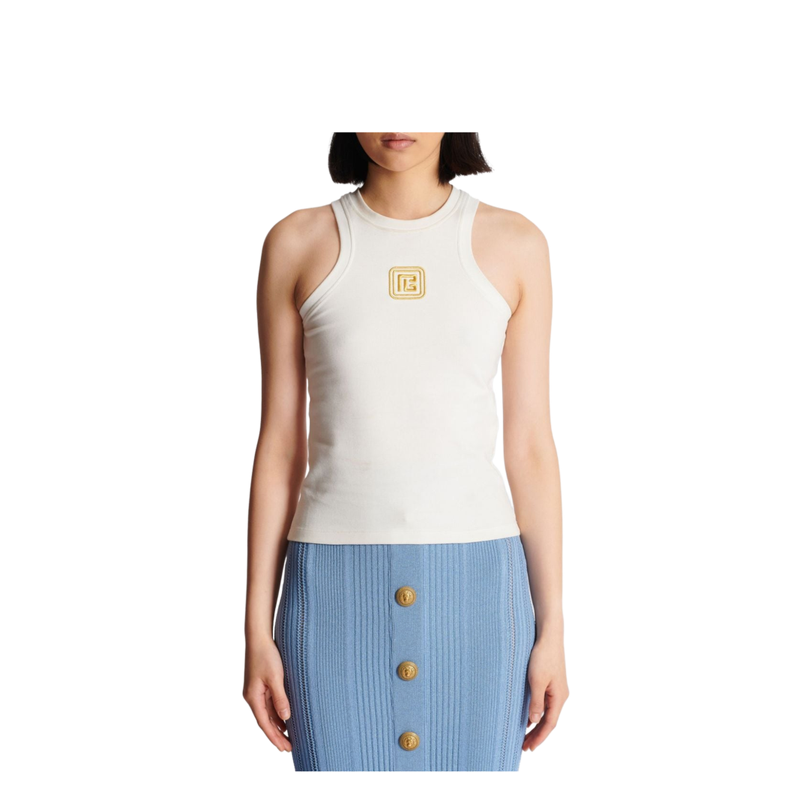 Beige Sleeveless Top