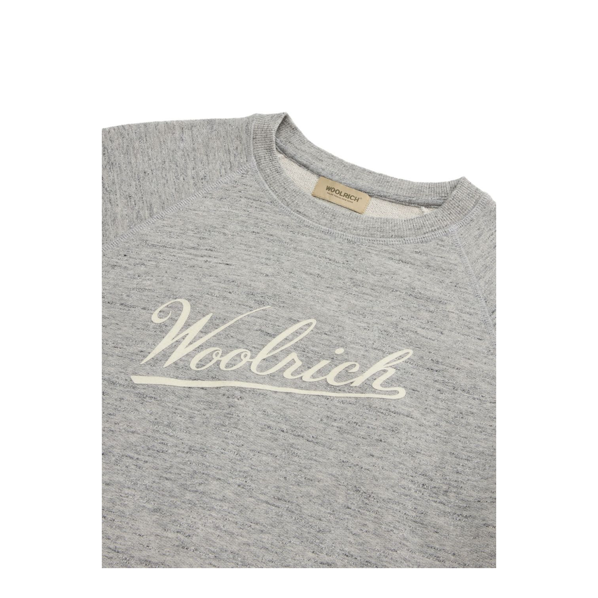 MAYFEYR - Woolrich - Grey Logo Cotton Sweatshirt - CFWWSW0160FRUT401410000