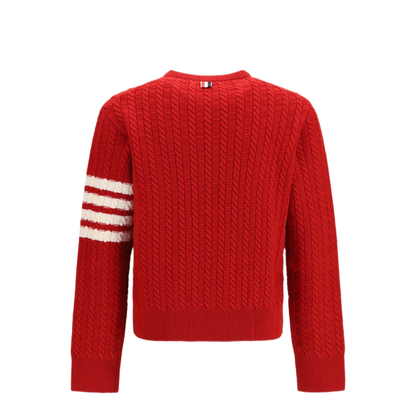 MAYFEYR - Thom Browne - 4 Bar Merino Wool Sweater With Anchor Motif - MKA594AY1005600