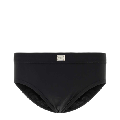 MAYFEYR - Dolce & Gabbana - Black Stretch Nylon Swimming Brief - M4A99JONR47N0000