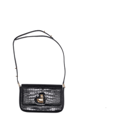 Le Classic Lock Calfskin Shoulder Bag - Black