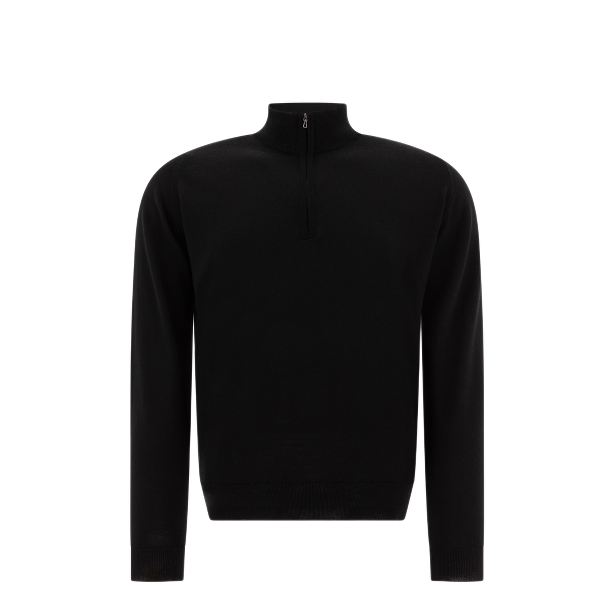 MAYFEYR - John Smedley - Merino Wool Tapton Half Zip Sweater - TAPTONBLACK