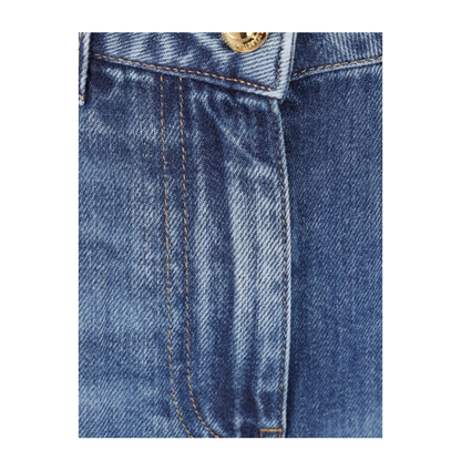 MAYFEYR - Elisabetta Franchi - Bermuda Jeans With Lateral Zip - PJ18I61E2104