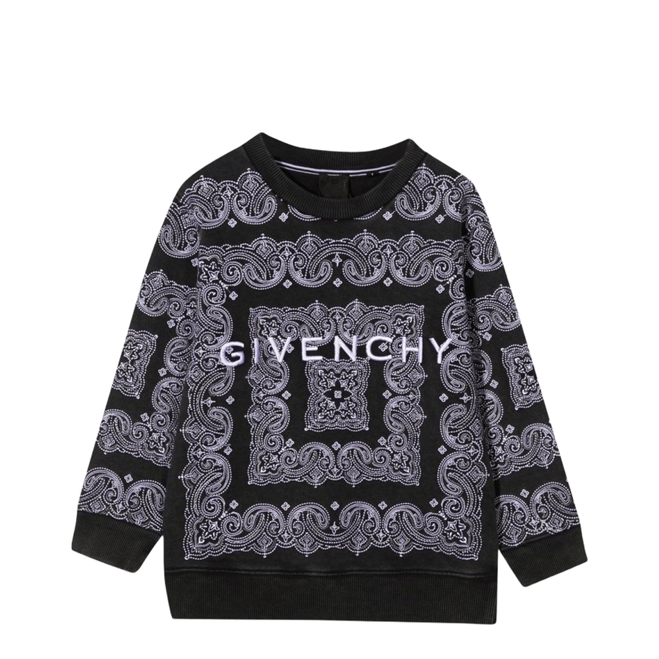 Crewneck Sweatshirt Patterned Print and Logo