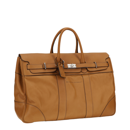 MAYFEYR - Brunello Cucinelli - Leather Travel Bag With Logo - MBTGBU071