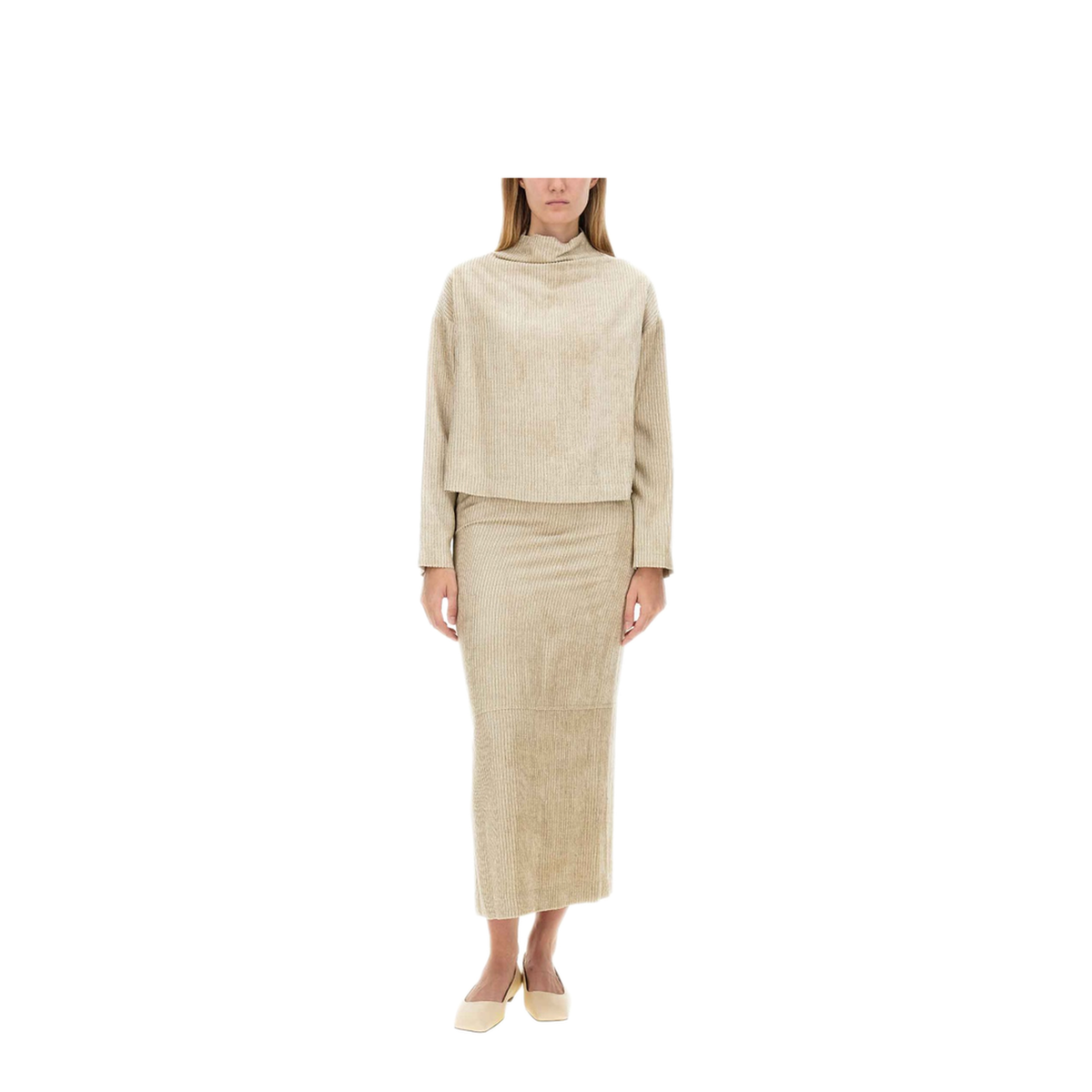 MAYFEYR - Alysi - Velvet Skirt - 154031A4216SAND