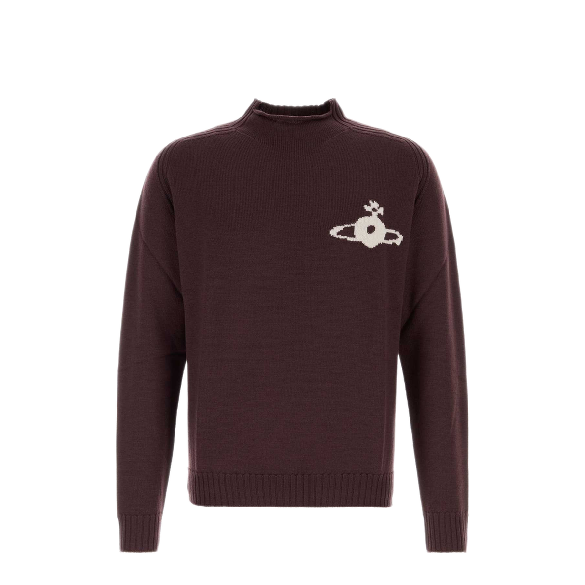 MAYFEYR - Vivienne Westwood - Aubergine Wool Fisherman Sweater - 2701003LY005ED408