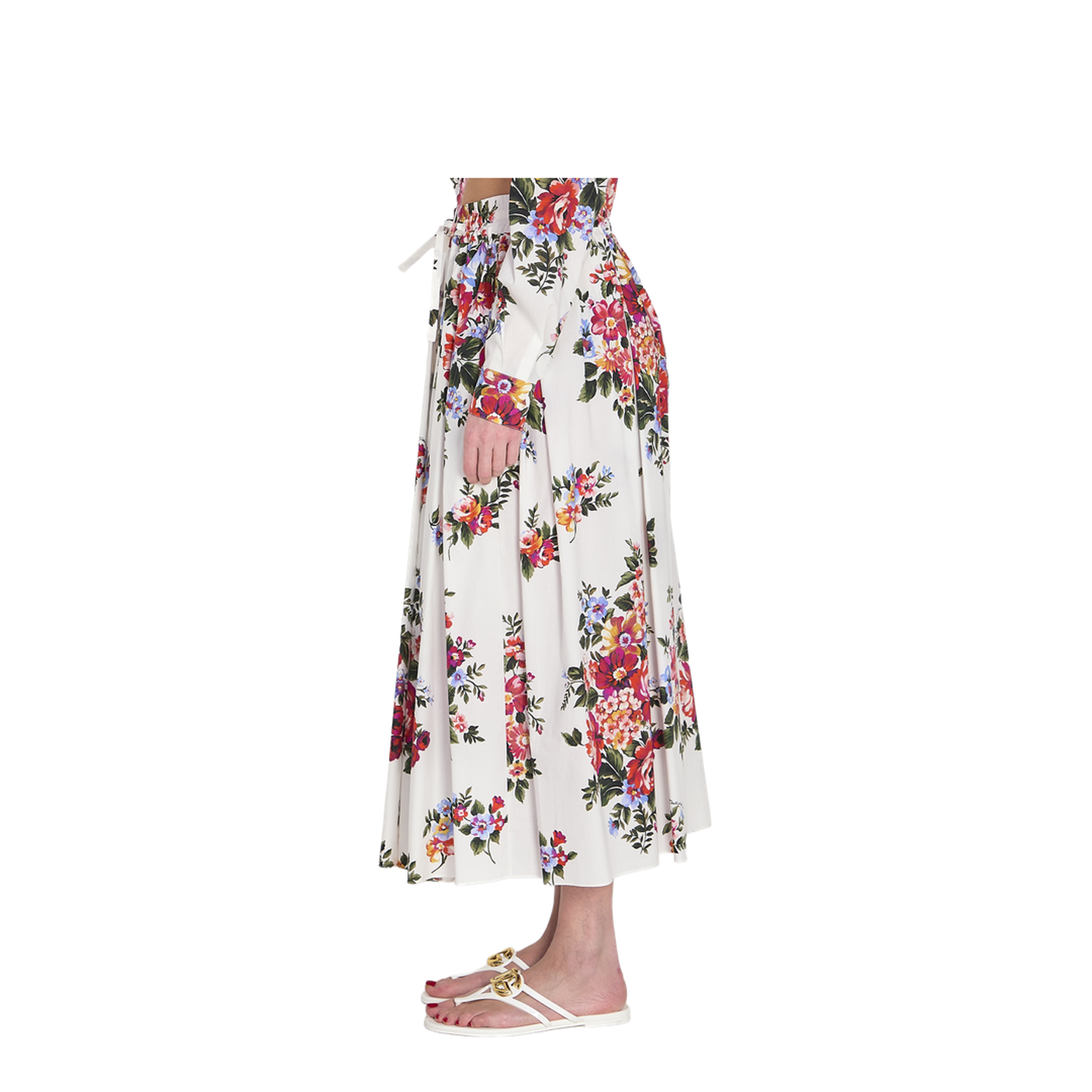 Long Skirt with a Floral Print