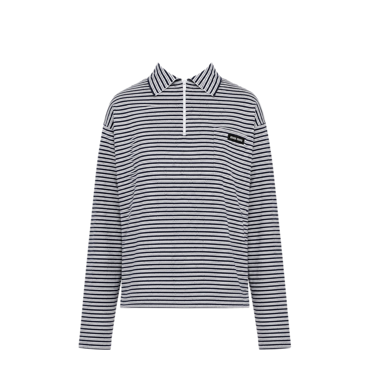 Embroidered Cotton Blend Polo Shirt