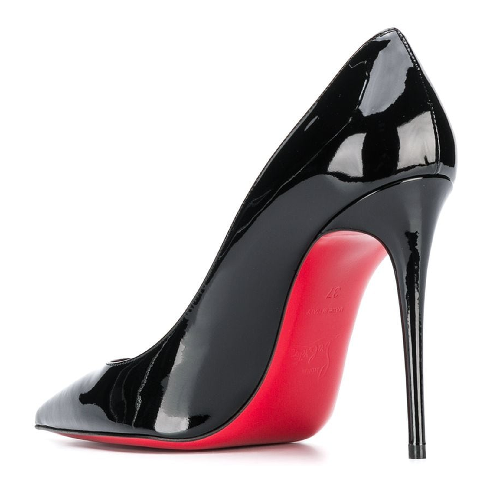 Black Patent-Leather Stiletto Pumps