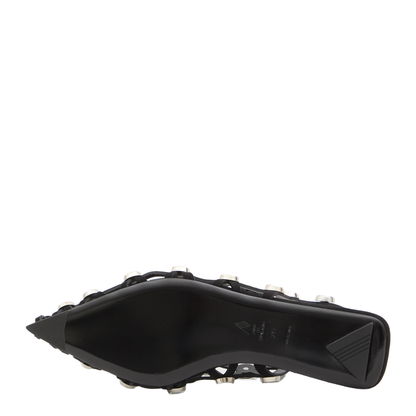 Black Grid Ballet Flats